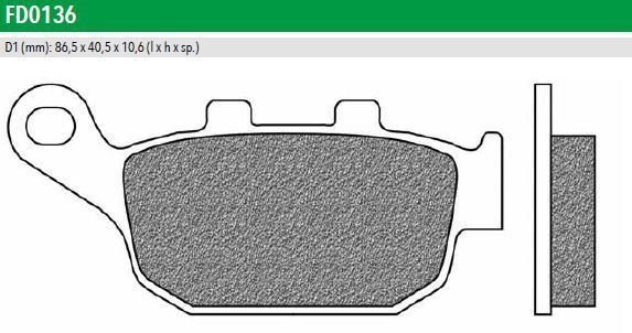 FD0136TS1 ημιμεταλλικό τακάκι της ιταλικής NEWFREN F140