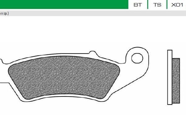 FD0193BT1 ενισχυμένο οργανικό τακάκι εμπρόσθιο της ιταλικής NEWFREN F185