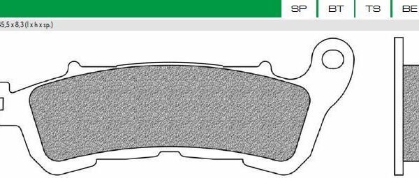 FD0385TS1 ημιμεταλλικό τακάκι της ιταλικής NEWFREN F388